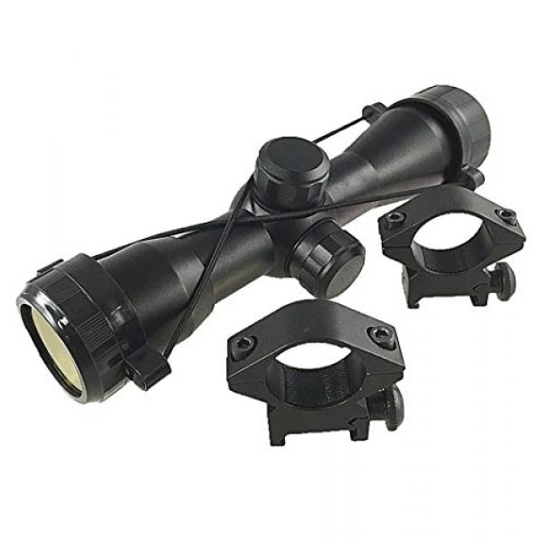 DB TAC INC Rifle Scope 2 DB TAC 4x32 Anodize Black Color Mil-dot Reticle Slug Scope Picatinny Weaver Mounted Aluminum Hunting Optics Accessory.