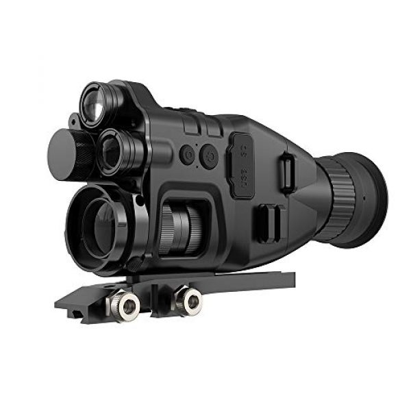 DYCOME Rifle Scope 1 Night Vision Rifle Scope, Digital Goggles Monocular for Nightfall Total Darkness Night Vision Caucus Riflescope for Outdoor Hunting, Save Videos, with Bracket