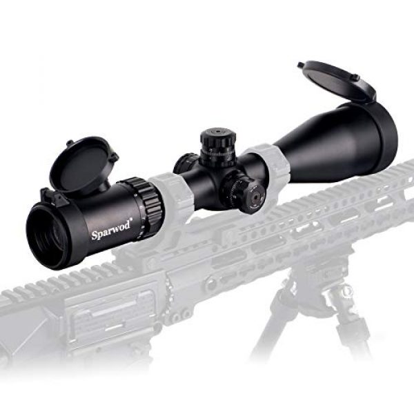Sparwod Rifle Scope 6 Sparwod 4-24x50mm Rifle Scope, SFP Rifle Scopes with Illuminated Red/Green 1/2 MOA Reticle for Outdoor Hunting