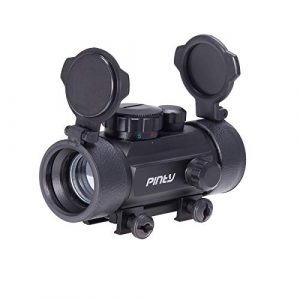 Pinty Rifle Scope 1 Pinty 30mm Reflex Red Green Dot Sight Scope 0.5 MOA with Flip Up Lens Cover Cap