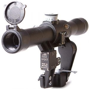 BelOMO Rifle Scope 1 BelOMO POSP 4x24 T. Optical Rifle Scope. Russian Side Mount. 400m Rangefinder. 1 MOA. Combloc