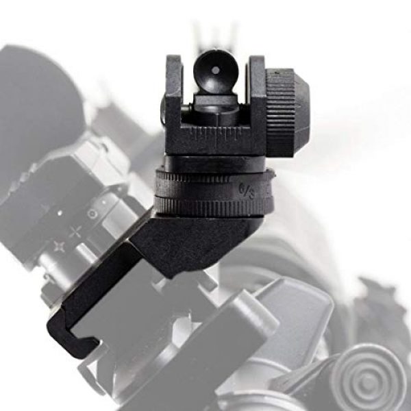 KTAIS Rifle Sight 4 KTAIS Front and Rear 45 Degree Offset Rapid Transition BUIS Backup Iron Sight Set (Color : Black)