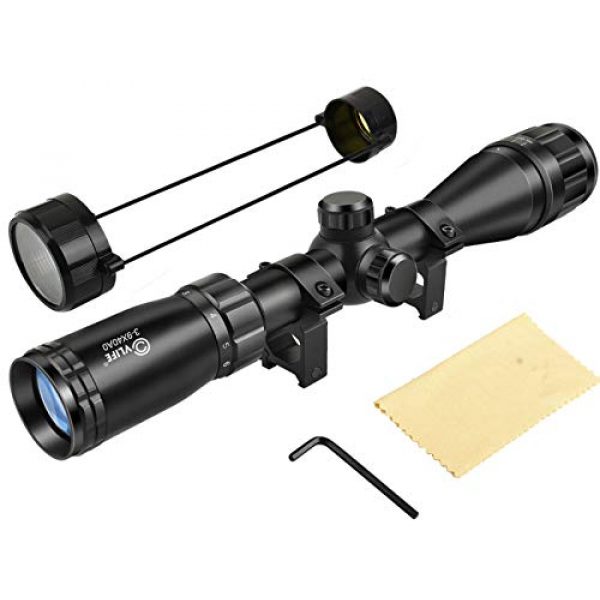CVLIFE Rifle Scope 6 CVLIFE 3-9x40AO Optics R4 Reticle Crosshair Scope with 20mm Free Mounts