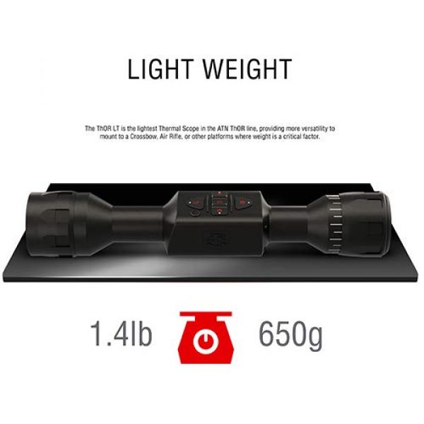 ATN Rifle Scope 7 ATN Thermal Rifle Scope w/10+hrs Battery & Ultra-Low Power Consumption, Black