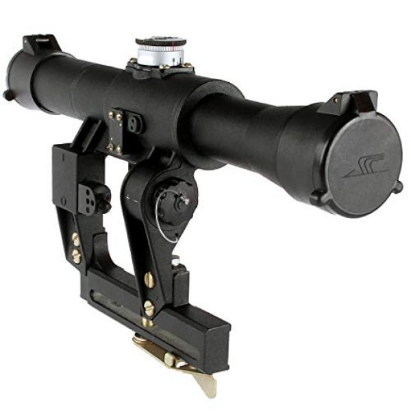 BelOMO Rifle Scope 1 BelOMO POSP 4x24 V (B). Optical Rifle Scope. Russian Side Mount. 400m Rangefinder. 1 MOA. Combloc