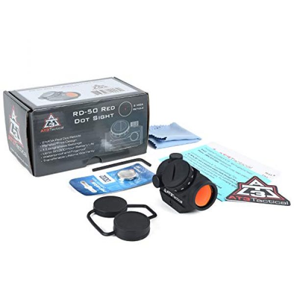 AT3 Tactical Rifle Scope 7 AT3 Tactical RD-50 Micro Reflex Red Dot Sight - 2 MOA Compact Red Dot Scope