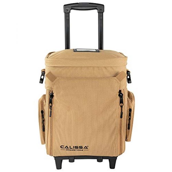 Calissa Offshore Tackle Tactical Backpack 2 Calissa Offshore Tackle Backpack -"Apollo 2" Tactical Rolling Pistol Case Gun Range Bag for Shooting Gear, Ammo, Hunting Supplies, Firearms Storage, Fishing Equipment " 5 Pouch Compartment Organizer