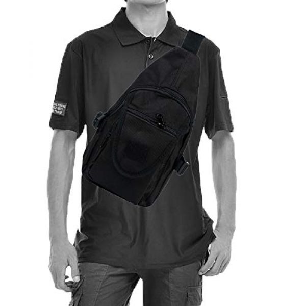 Saigain Tactical Backpack 6 Saigain Sling Bag Shoulder Backpack Crossbody Small Chest Daypack for Hiking Travelling Cycling Men Women