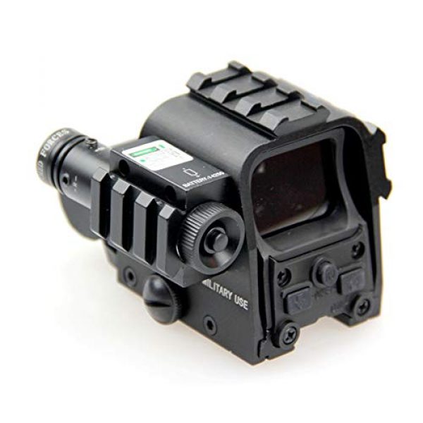 DJym Rifle Scope 2 DJym Non-Magnification HD Red Dot Sight, Red and Green Differentiation Shockproof Waterproof and Stable Sight