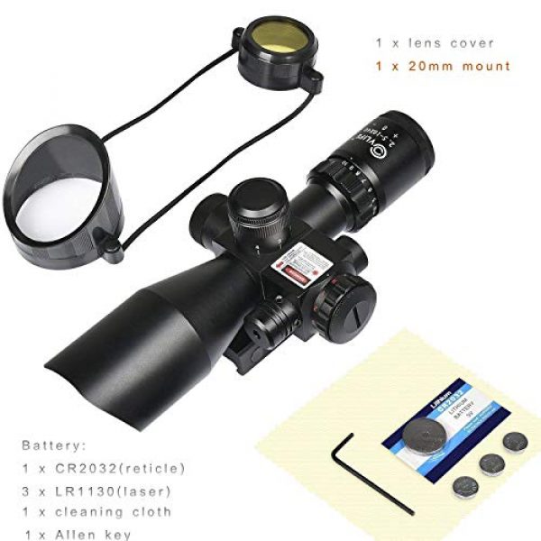 CVLIFE Rifle Scope 6 CVLIFE 2.5-10x40e Red & Green Illuminated Scope with 20mm Mount