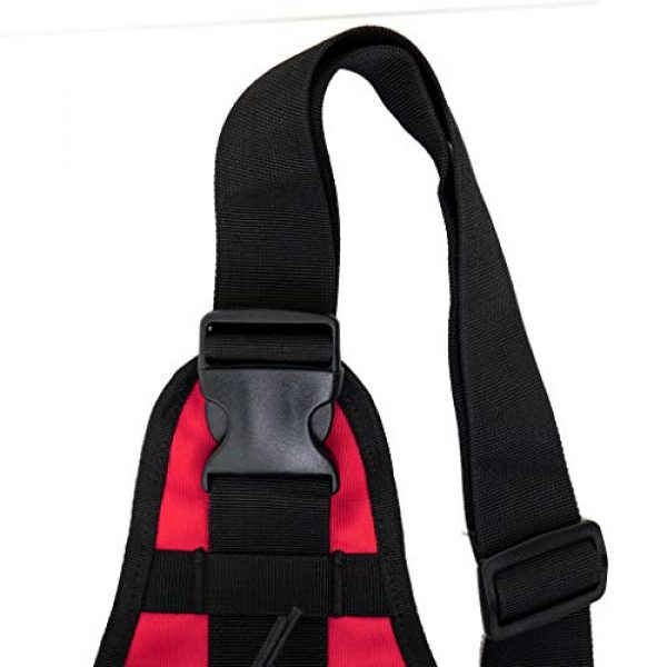 LINE2design Tactical Backpack 6 LINE2design First Aid Sling Backpack - EMS Equipment Emergency Medical Supplies Tactical Range Shoulder Molle Bag - Heavy Duty Sports Outdoor Rescue Pack - Perfect for Camping Hiking Trekking - Red