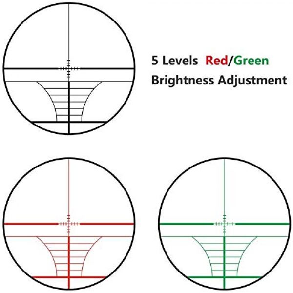 QILU Rifle Scope 5 QILU 3-9x40 Red Green Rangefinder Illuminated Reticle Optics Hunting Scope 1 Inch Tube
