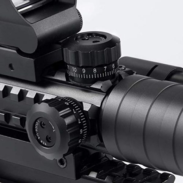 Pinty Rifle Scope 5 Pinty Rifle Scope 3-9x32 Rangefinder Illuminated Reflex Sight Green Dot Laser Sight & 17"x11" Handgun Cleaning Mat Detailed Pistol Diagram