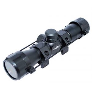 AIM Sports Rifle Scope 1 AIM Sports TACBRO Tactical Series 4X32 Compact Scope W/RANGEFINDER Reticle with One Free TACBRO Aluminum Opener(Randomly Selected Color)