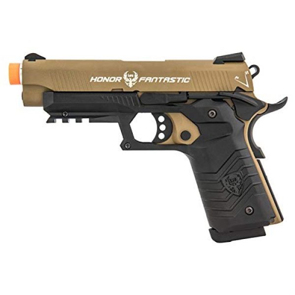 HFC Airsoft Pistol 1 HFC Honor Fantastic 1911 Gas Blowback Airsoft Pistol TAN Black