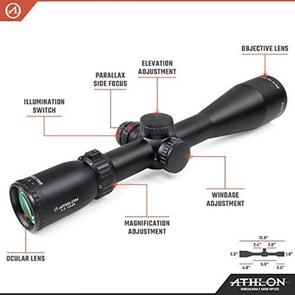 Athlon Optics Rifle Scope 2 Athlon Optics Midas HMR HD 2.5-15x50 Second Focal Plane Riflescopes