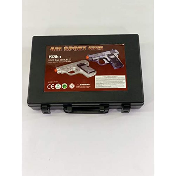 Double Eagle Airsoft Pistol 1 Double Eagle P328 1+1 Airsoft Pistols (Black and Silver)