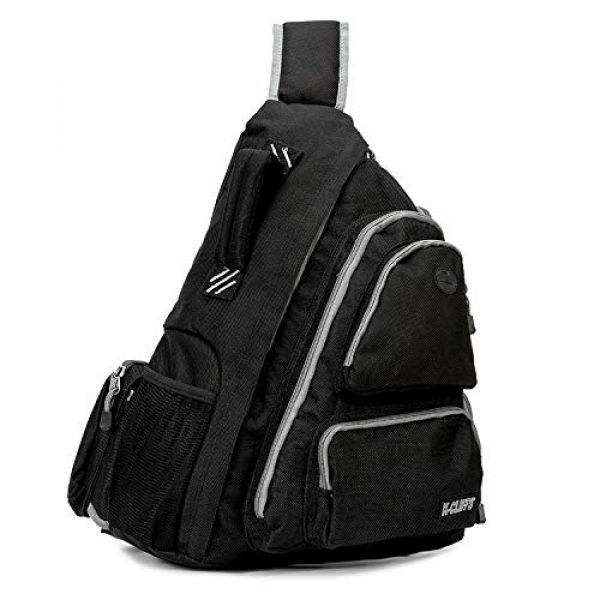 K-Cliffs Tactical Backpack 2 K-Cliffs Heavy Duty Sling Backpack Water-Resistant Laptop Bookbag Body Bag Bright Color Safety Reflective Stipe