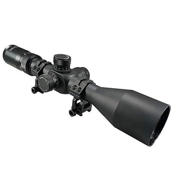 CZSM Rifle Scope 4 4.5-27X50 First Focal Plane (FFP) Rifle Scope with Red Illuminated Mil Reticle and Adjustable Objective 30mm Tube