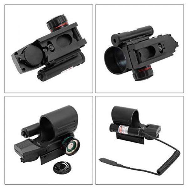 BESTSCOPE Rifle Scope 4 BESSCOPE Update 4 Style Reticles Red Dot (Red and Green) with Red Laser Assisted Aiming Function Aiming