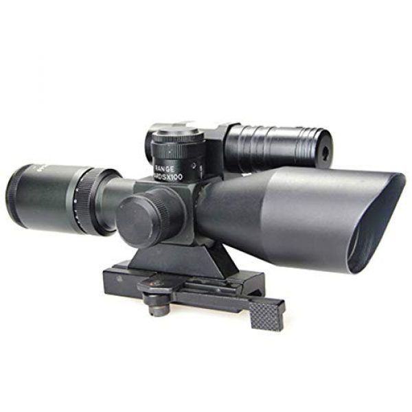 DJym Rifle Scope 2 DJym 2.5-10X40B/G Sight, Rifle Scope 5 Gear Red and Green Waterproof, Shockproof and Anti-Fog