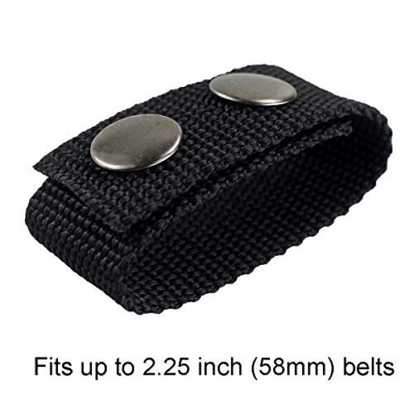 Depring Tactical Belt 3 Depring Tactical Belt Keeper for 2.25 inch Duty Belt 4-Pack Double Snaps Nylon Strap Holder