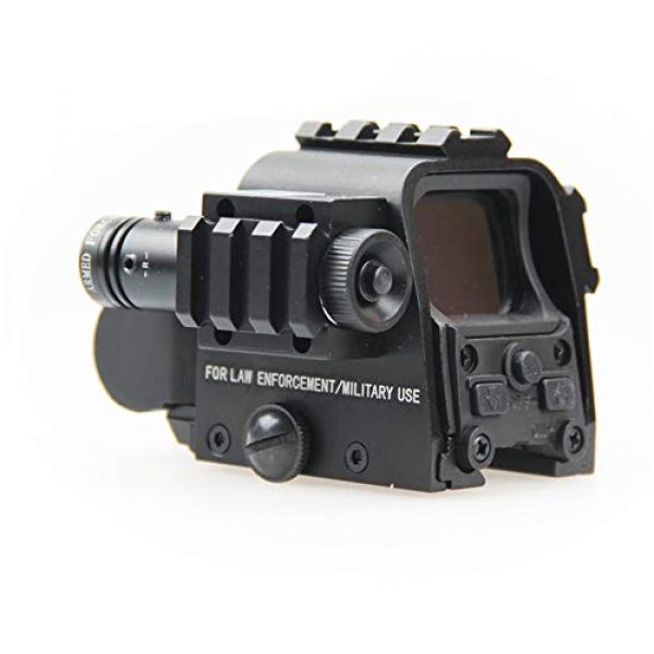 DJym Rifle Scope 5 DJym Non-Magnification HD Red Dot Sight, Red and Green Differentiation Shockproof Waterproof and Stable Sight