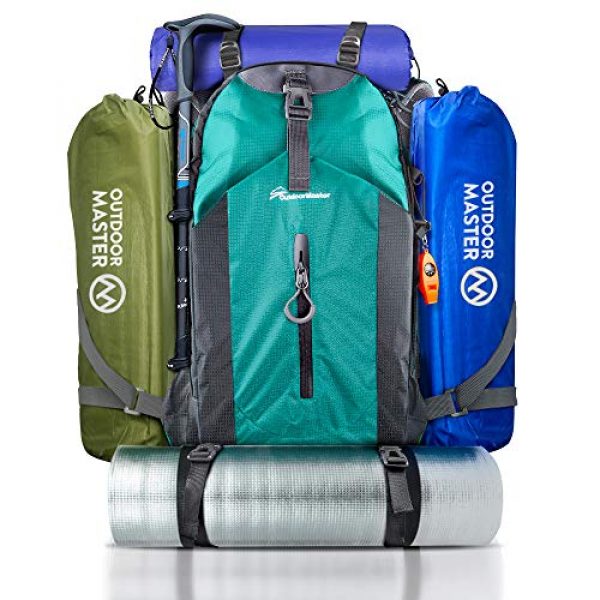 OutdoorMaster Tactical Backpack 3 OutdoorMaster Hiking Backpack 45L - Travel Carry-On Backpack w/Waterproof Cover