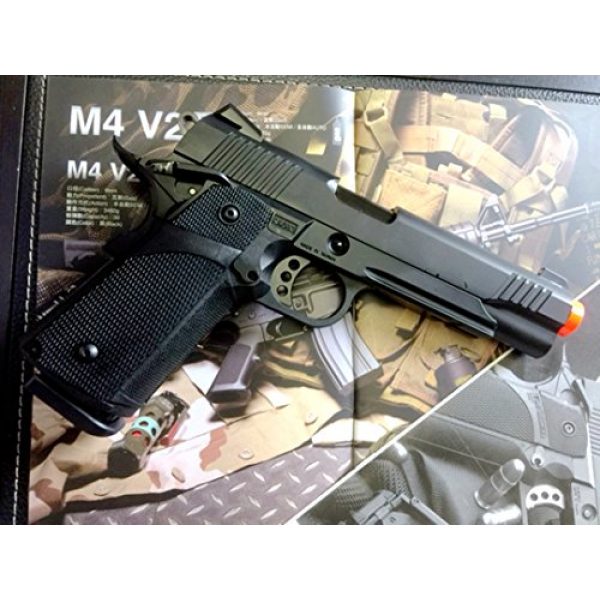 KJW Airsoft Pistol 4 gbb-614 - KJW full metal semi auto gas blowback pistol with free target trip tent and safety shooting glasses(Airsoft Gun)