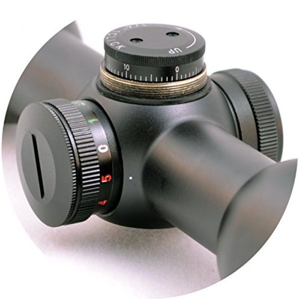 Hammers Rifle Scope 4 Hammers Short Compact .177 .22 Airgun PCP Air Rifle Scope 6X32AO w/Illuminated MilDot Reticle Parallax Adjustable Objective Lens Stop Pin Rings