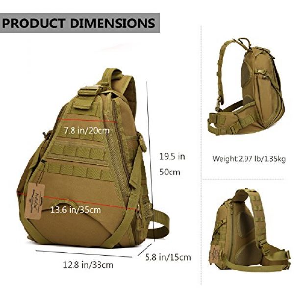 ArcEnCiel Tactical Backpack 3 ArcEnCiel Tactical Sling Pack Military Molle Chest Crossbody Shoulder Bags Motorcycle Bicycle Assault Range Diaper Backpack