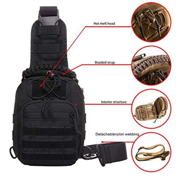 ANTARCTICA Tactical Backpack 4 ANTARCTICA Tactical Sling Bag Pack Military Rover Shoulder Bag Molle Assault Range Bag Backpack 1050D