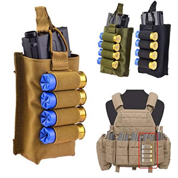 FIRECLUB Tactical Pouch 5 FIRECLUB Tactical MOLLE Single Open 5.56mm Mag Pouch with Shotgun Strip