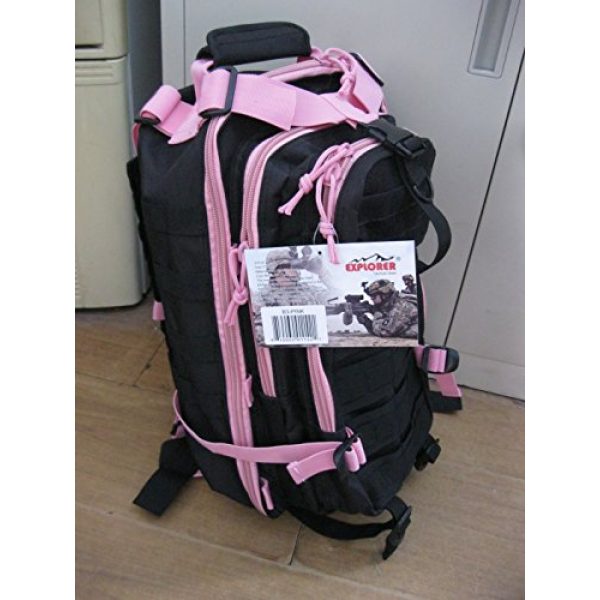 Explorer Tactical Backpack 3 Explorer Tactical 72 Hours Combat Rucksack 17 Inch Backpack-Black with Pick Stripes