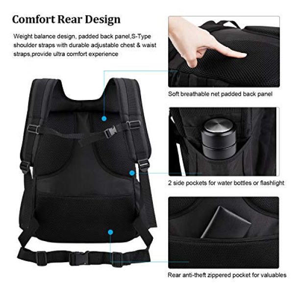 TAIBID Tactical Backpack 2 TAIBID Military Tactical Backpack Water Resistant Large Army 3 Day Assault Pack Outdoors