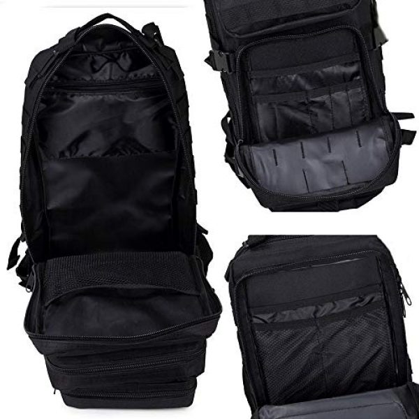 Cadet Gear Tactical Backpack 4 Tactical Assault Pack, Black Military Backpack, Army Survival Molle 35L, 40L