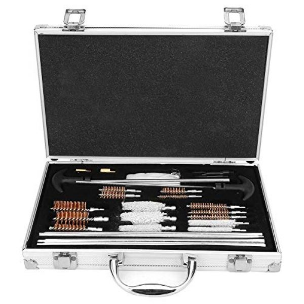 Vikye Rifle Cleaning Kit 1 Rifle Cleaning Kit, 103 Pcs Universal Gun Cleaning Tools Kit, Rifle Pistol Handgun Shotgun Firearm Cleaner Tool Made of Wire Brush and Cotton