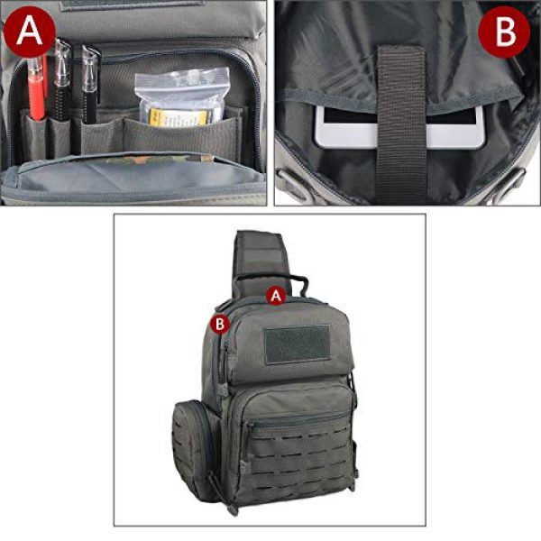 LQArmy Tactical Backpack 6 LQArmy Tactical Sling Bag Day Pack Military Rover Shoulder Backpack Small EDC Molle Assault Range Bags for Everyday Carry Out