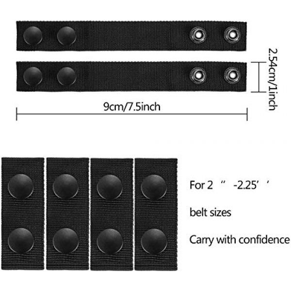 WILLBOND Tactical Belt 4 WILLBOND Belt Keeper Double Snaps Belt Keeper for Outdoor Sports Belt Fixing (12 Pieces)