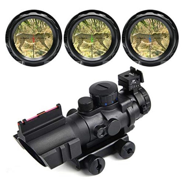 AJDGL Rifle Scope 3 AJDGL 4x32mm Rifle Scope Reflex Optics Tactical Sight for Hunting Gun Rifle Airsoft Sniper Magnifier, 20mm Rail