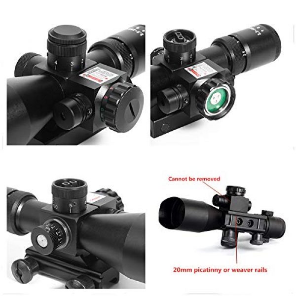 Luger Rifle Scope 6 2.5-10x40 Tactical Rifle Scope - Red Green Illuminated Mildot Range Finder Reticle