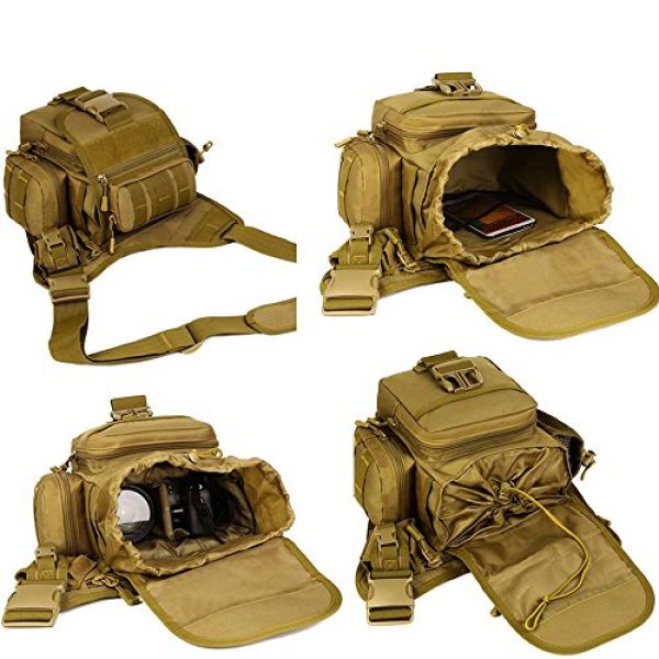 DYJ Tactical Backpack 6 DYJ Multi-Functional Tactical Camera Messenger Bag Fishing Tackle Bag Military Shoulder Bag Backpack EDC Sling Pack for Hiking Camping Trekking Cycling