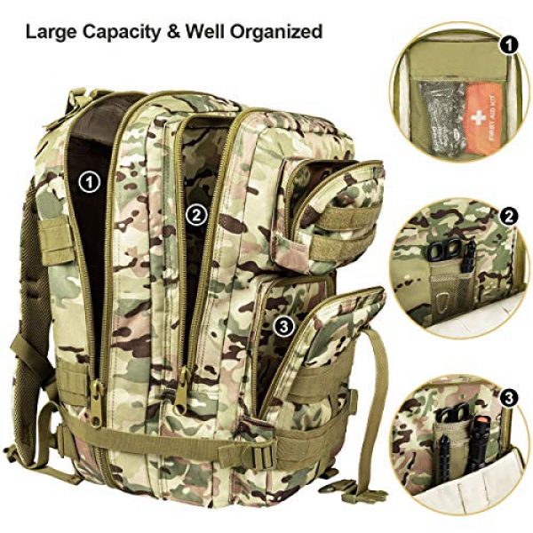 NOOLA Tactical Backpack 4 NOOLA Military Tactical Backpack Large Army 3 Day Assault Pack Molle Bag Rucksack