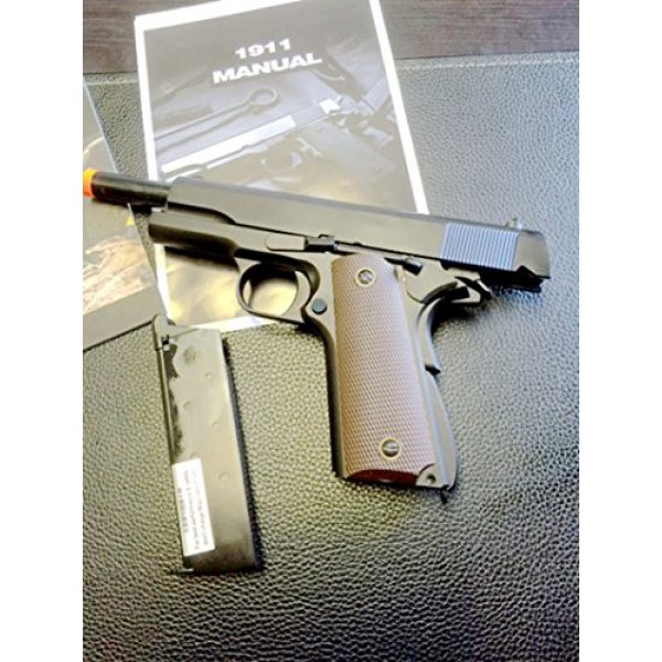 KJW Airsoft Pistol 4 gbb-609 - KJW full metal semi auto gas blowback pistol with free safty shooting glasses and propane adapter(Airsoft Gun)