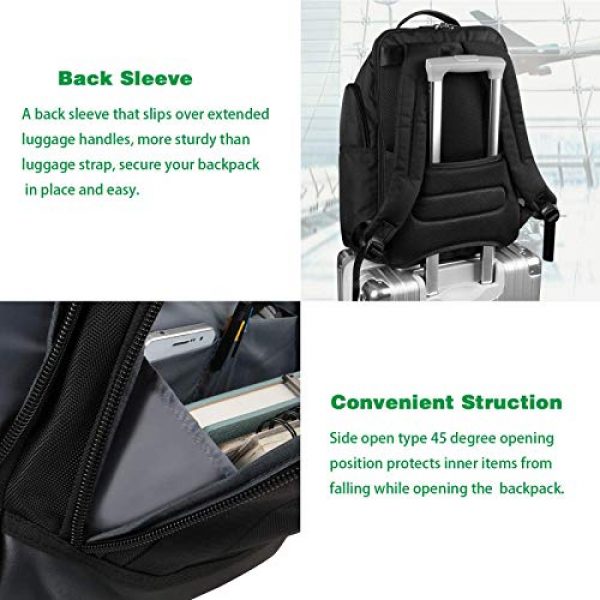 MATEIN Tactical Backpack 5 Laptop Backpack,17 Inch Travel Laptop Backpack for Men Women,Professional Business Carry on Backpack for Notebook, Large Backpack Tsa Friendly Water Resistant High School College Computer Bag, Black