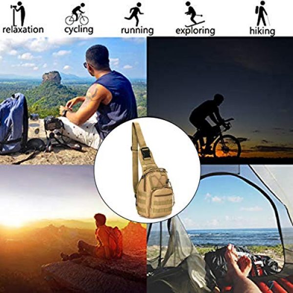 LBlanco Tactical Backpack 6 LBlanco Tactical Shoulder Sling Bag Small Outdoor Chest Pack for Men Traveling, Trekking, Camping, Rover Sling Daypack "