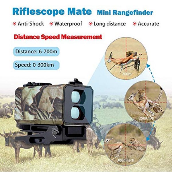 Blu7ive Rifle Scope 3 Blu7ive LE-032 Riflescope Mate rangefinder Tactical Rifle Scope Sight Rangefinder 700M Mini Tactical Outdoor Hunting Shooting Rangefinder Archery Cross Bow Sight Target Scope