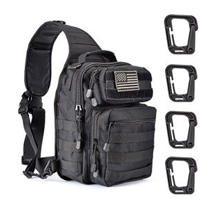 Weanas Tactical Backpack 1 Weanas Tactical Sling Bag Pack Military Rover Shoulder Sling Backpack Molle Assault Range Bag with 4 Tactical D-Ring Clips