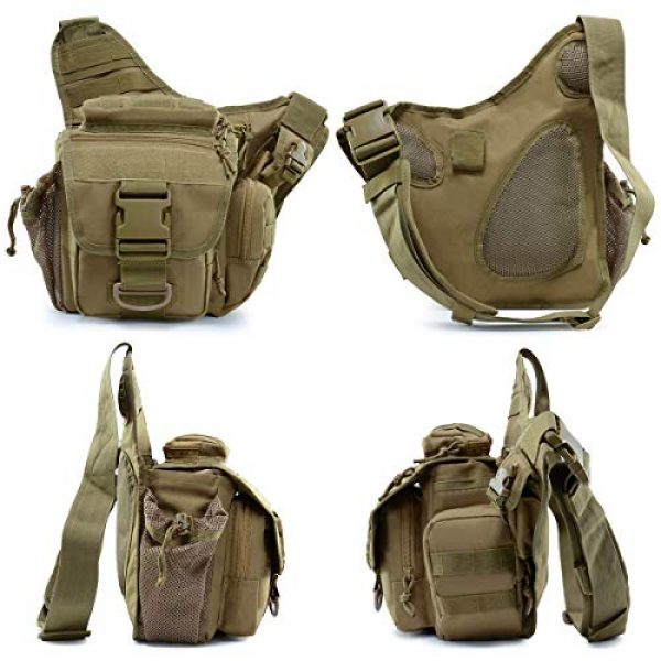 BraveHawk OUTDOORS Tactical Backpack 2 BraveHawk OUTDOORS Tactical Messenger Bag, 900D Oxford Waterproof Outdoor EDC Sling Pack for Fishing Hiking Camping Trekking Cycling
