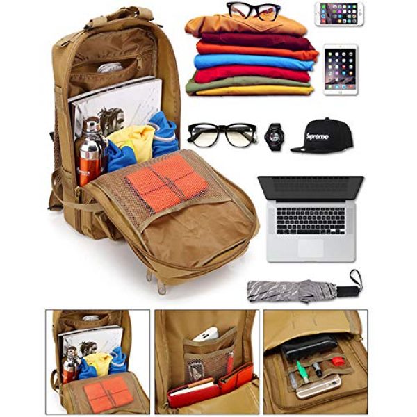 ATBP Tactical Backpack 6 ATBP Tactical Rucksack Backpack Military Hunting Hiking Daypack Large Army Molle Backpack